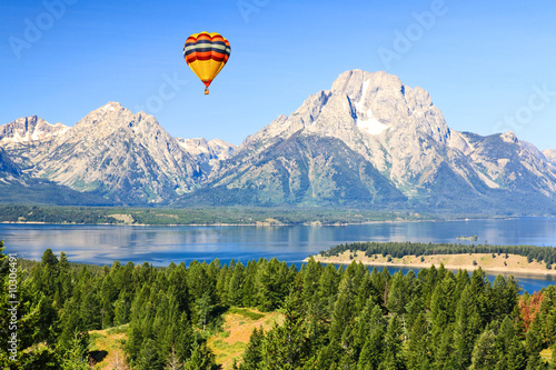 Canvas Print The Grand Teton National Park in Wyoming USA