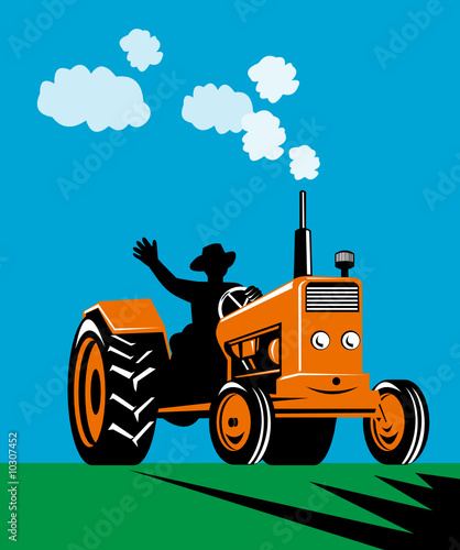 Farmer and his tractor