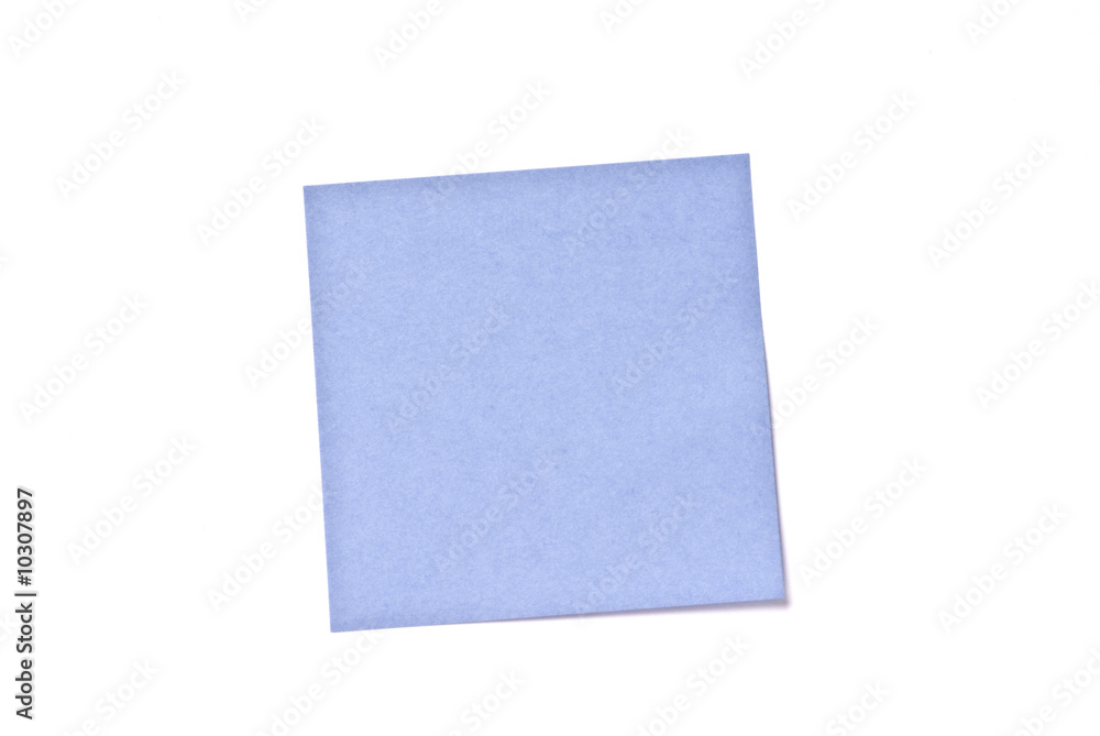 blauer Notizzettel blauer Notizzettel