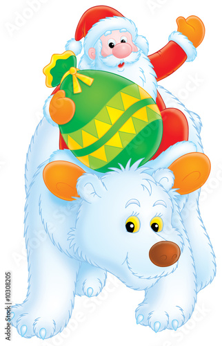 Santa Claus travels on the ...