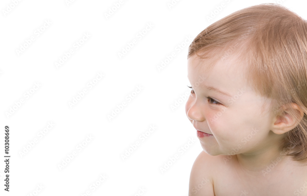 sweet baby girl over white background sweet baby girl over white background
