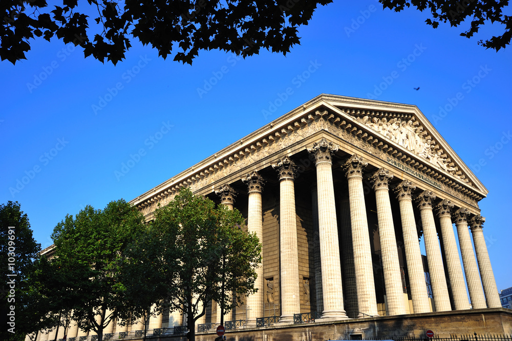 The Madeleine church in France in the city of Paris