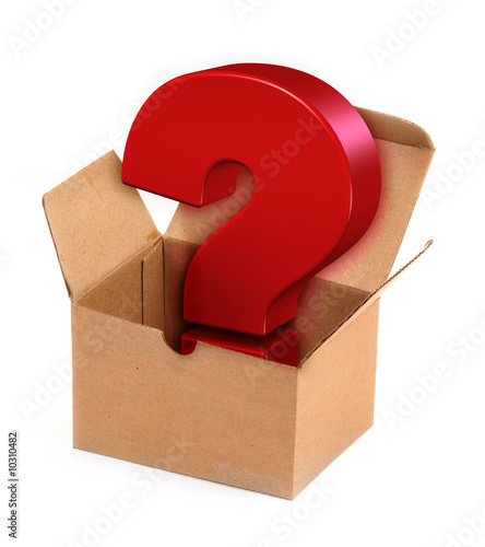 Pandora`s box concept on white background..
