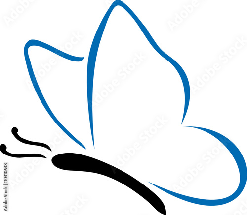 Dessin de papillon bleu