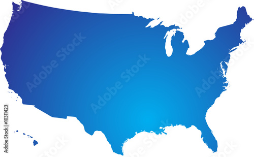 north america blue map