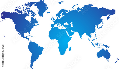 world map blue