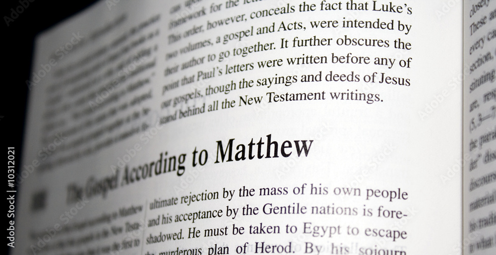 Bible gospel according to matthew