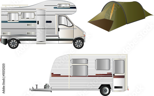 Camping and Caravan Illustrations