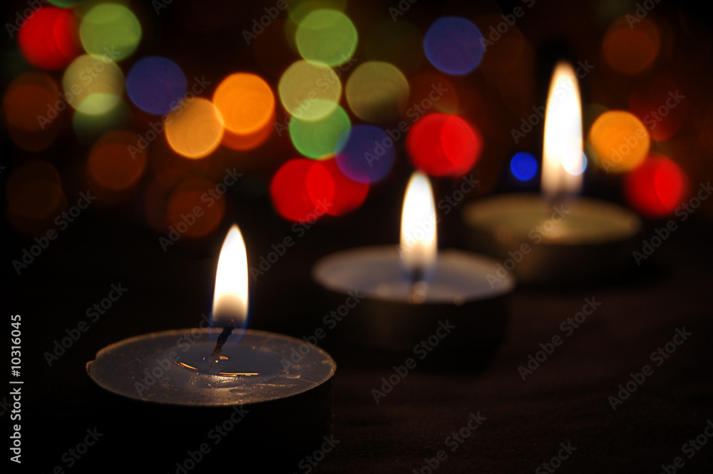 decoration colorful candle light
