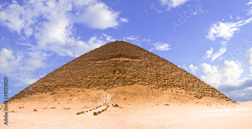 Panoramic of the great pyramid of Dashur  Red pyramid 