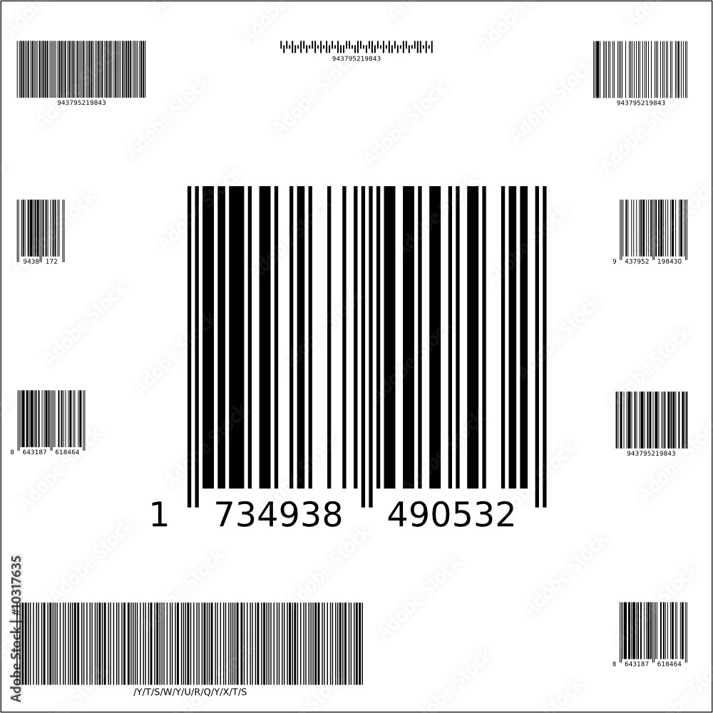 Ten sample barcodes Ten sample barcodes
