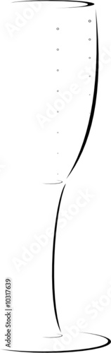abstract champagne glass