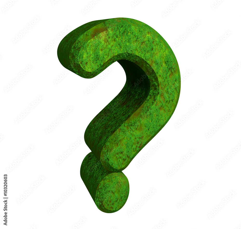 3d question mark in green grass 3d question mark in green grass