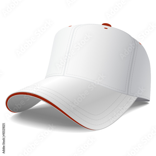 Vector white baseball cap