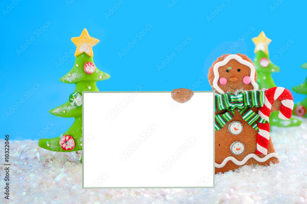 gingerbread man cookie in a winter wonderland gingerbread man cookie in a winter wonderland