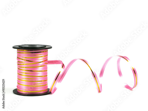 Bobine De Fil Rose Pour Paquets Cadeaux Stock Photo Adobe Stock