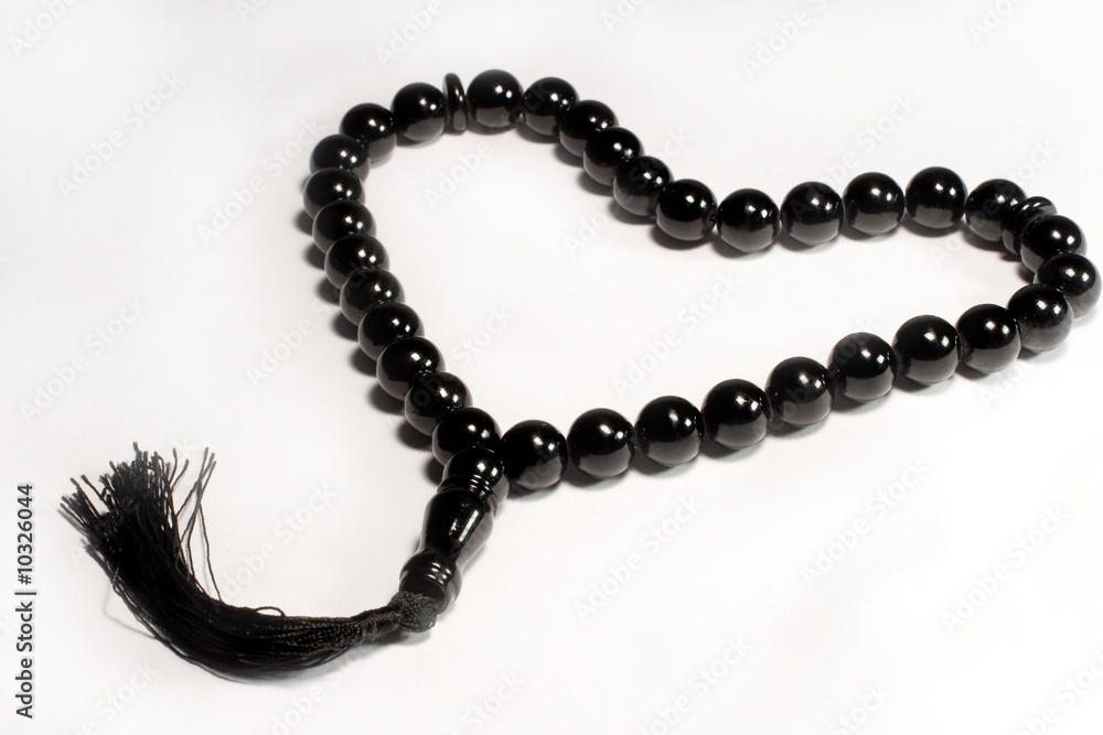 Black prayer beads (in the shape of a heart) Black prayer beads (in the shape of a heart)