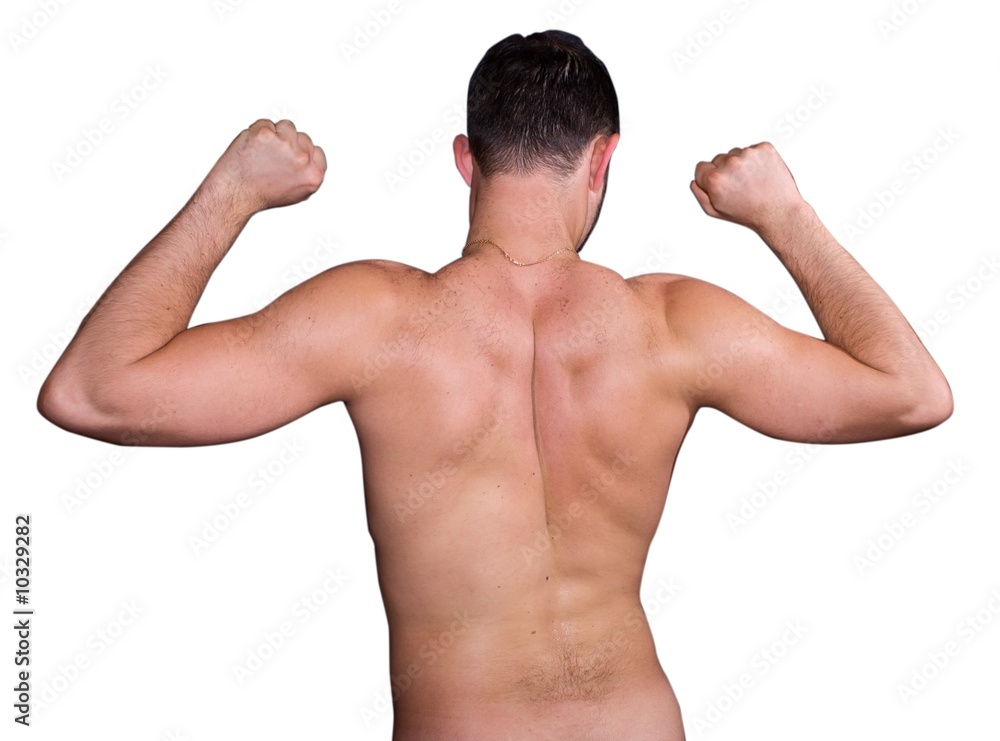 Strong man with naked chest Strong man with naked chest