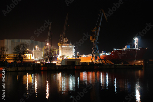 Wismarer Hafen bei Nacht / Wismar Harbor at Night