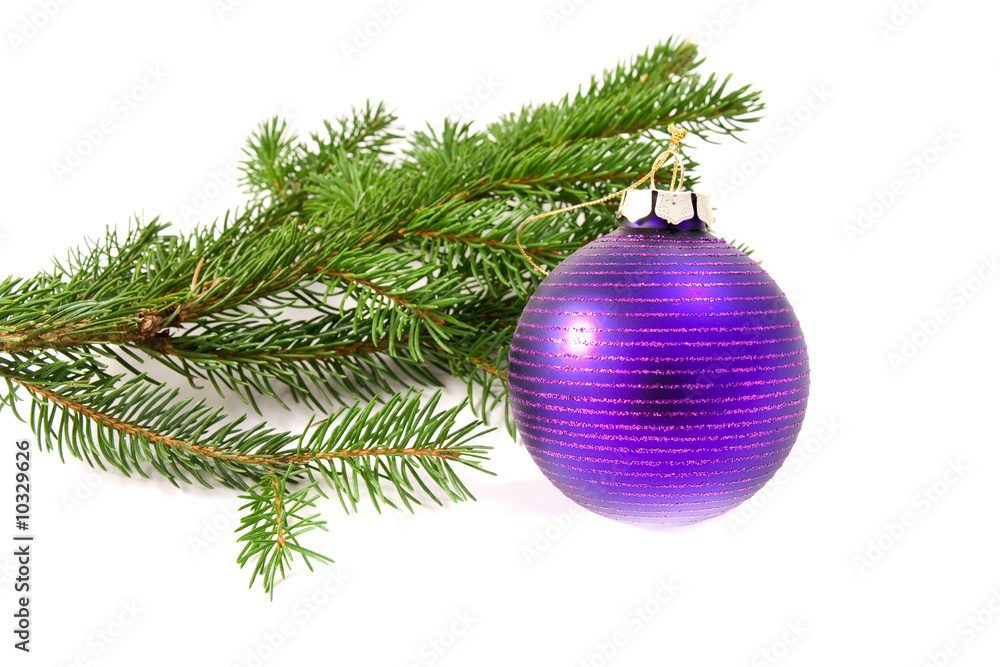 Christmas glass ball hanging on the tree Christmas glass ball hanging on the tree