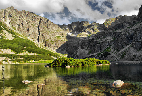 Czarny Staw Gasiennicowy lake in polish Tatra mountains