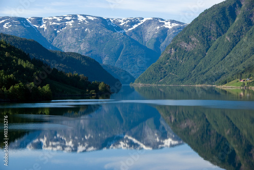 Vászonkép Tranquil Hardanger Fjord in Norway