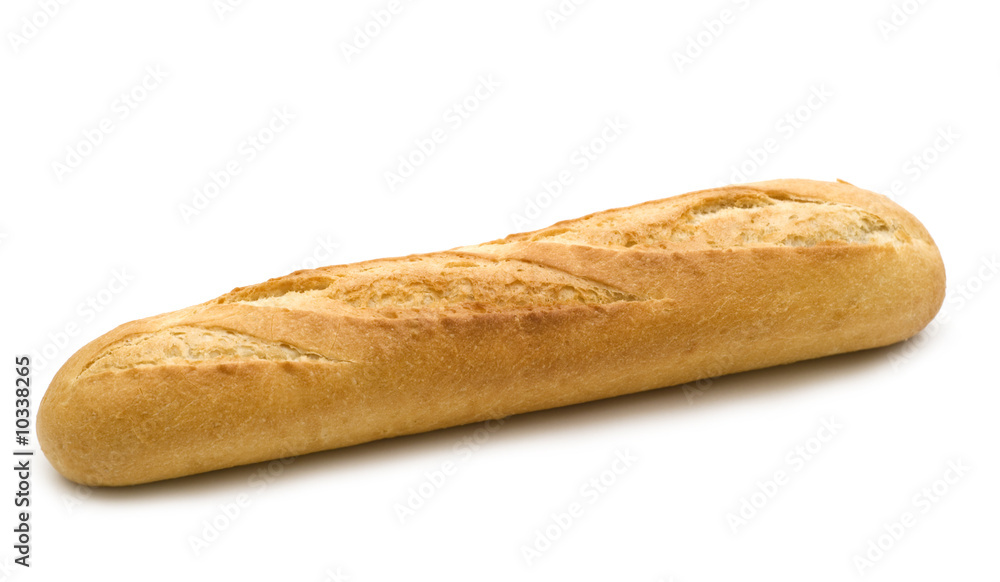 mini baguette on white background mini baguette on white background