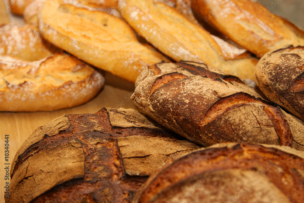 bread artisanal in a French bakery