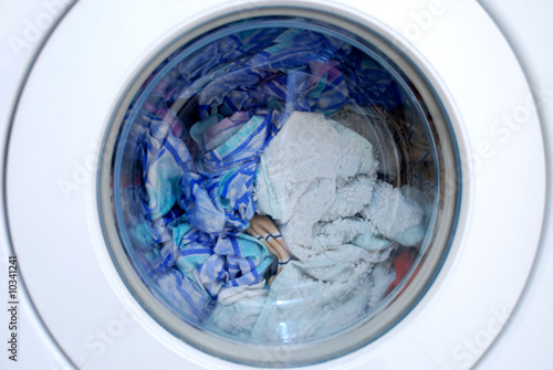 clothing in washing machine