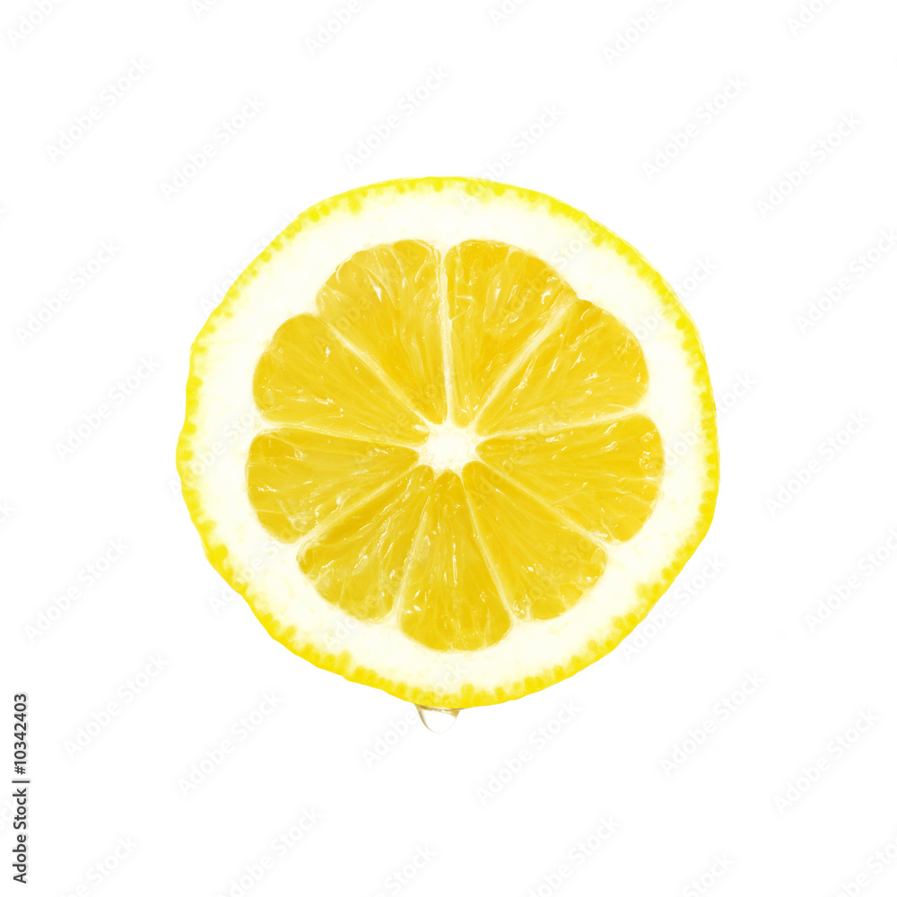 Lemon slice with water drop Lemon slice with water drop