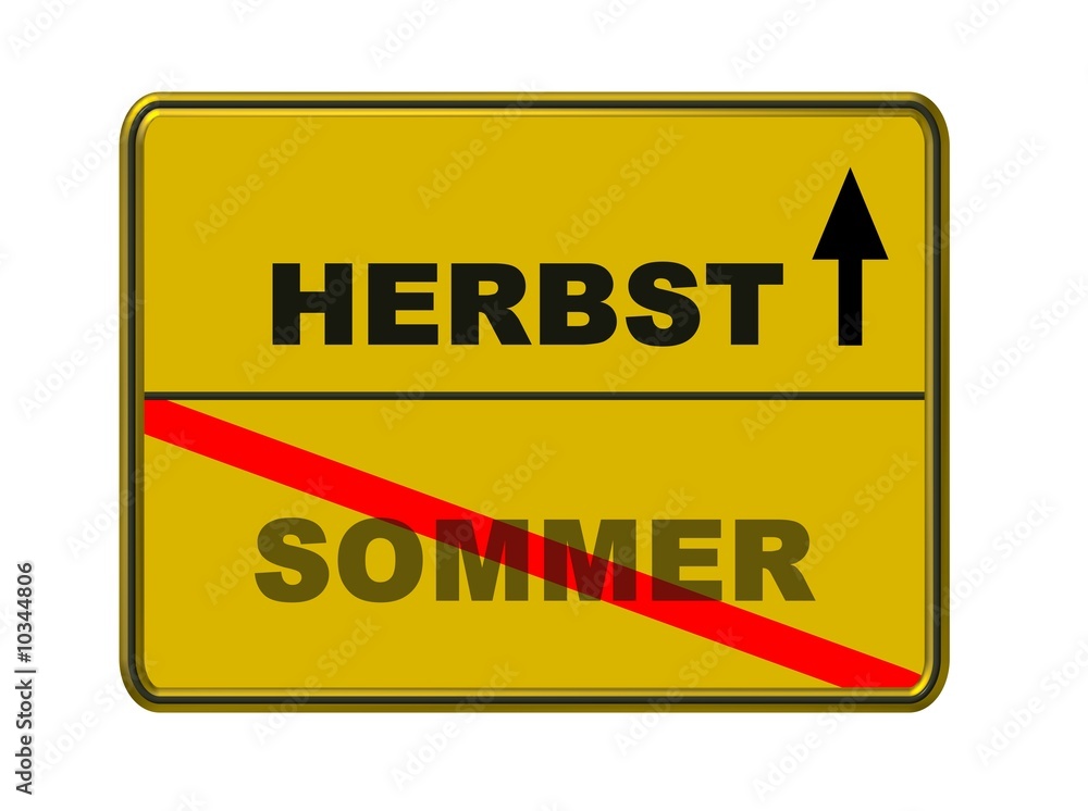 schild sommer - herbst schild sommer - herbst