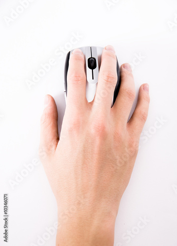 Die Hand an der Maus