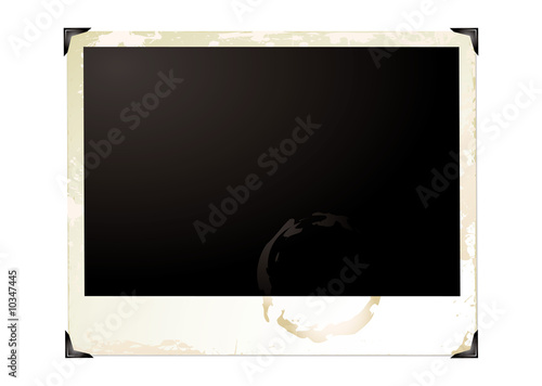 Wide screen grunge polaroid with brown grunge effect