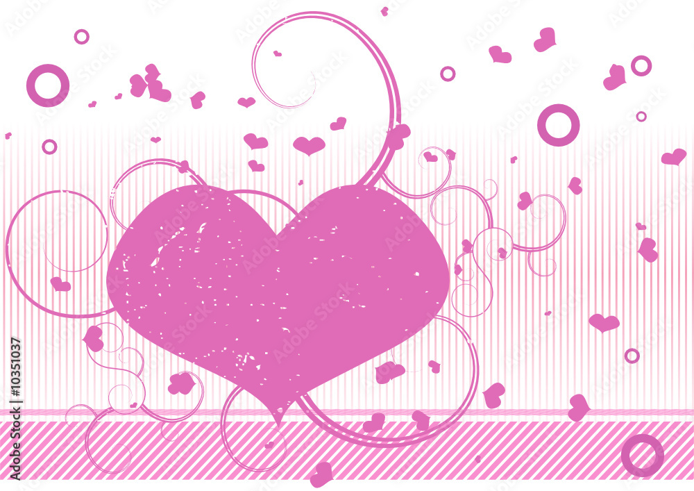 Grunge editable vector Valentines day background