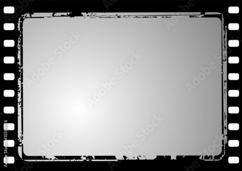 Editable vector background - grunge film frame