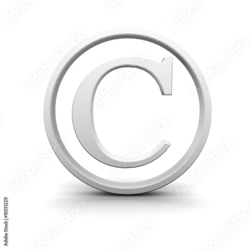 3D copyright sign