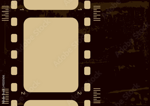 Editable vector grunge film frame