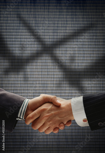 Tableau sur toile business handshake