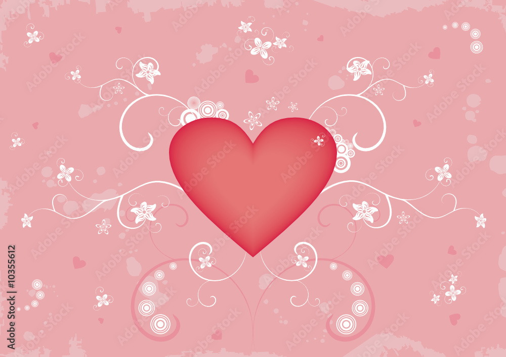 Grunge abstract Valentine's background