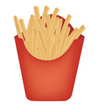 packet of french fries illustration