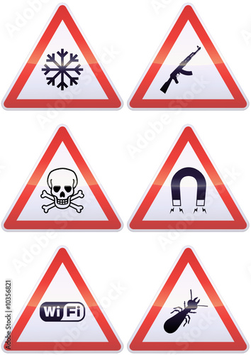 Panneaux de signalisation métal de danger exotique (détouré)