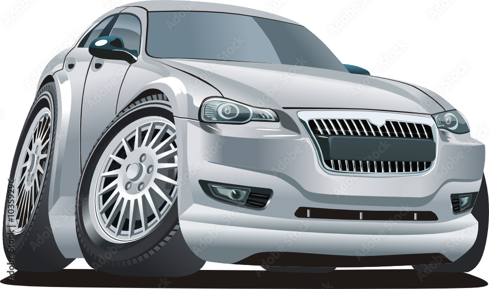 Naklejka premium Vector modern cartoon car