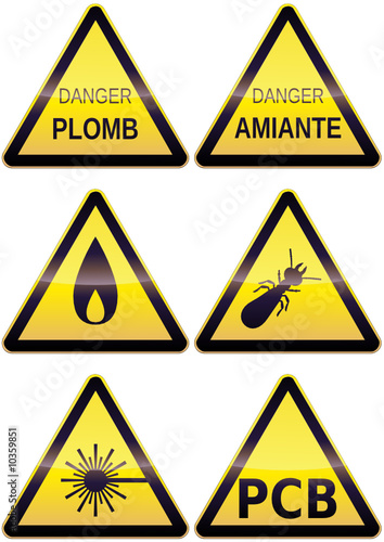 Panneaux métal de danger (détouré)