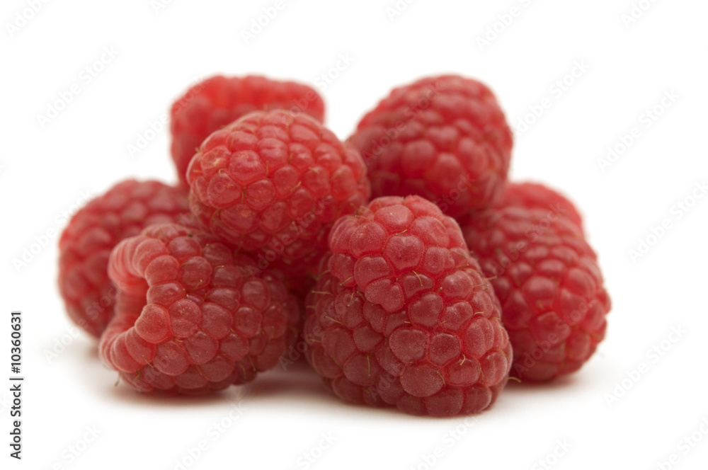 fresh raspberries on white background fresh raspberries on white background