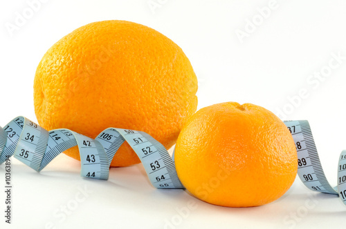 Orangen mit Massband