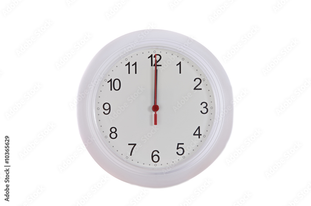 Clock a over white background Clock a over white background