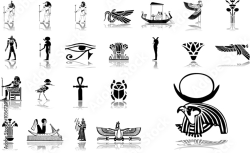 Big set icons. Egypt