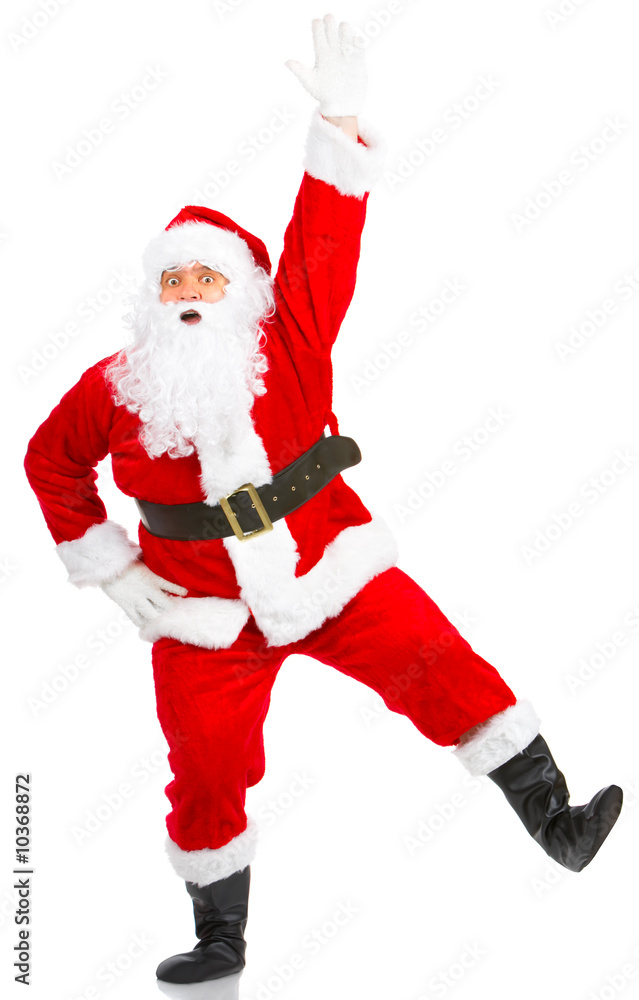Happy Christmas Santa. Isolated over white background. Happy Christmas Santa. Isolated over white background.