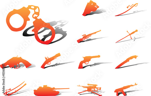 Set icons. Weapon