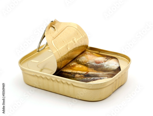 canned fish studio isolated over white